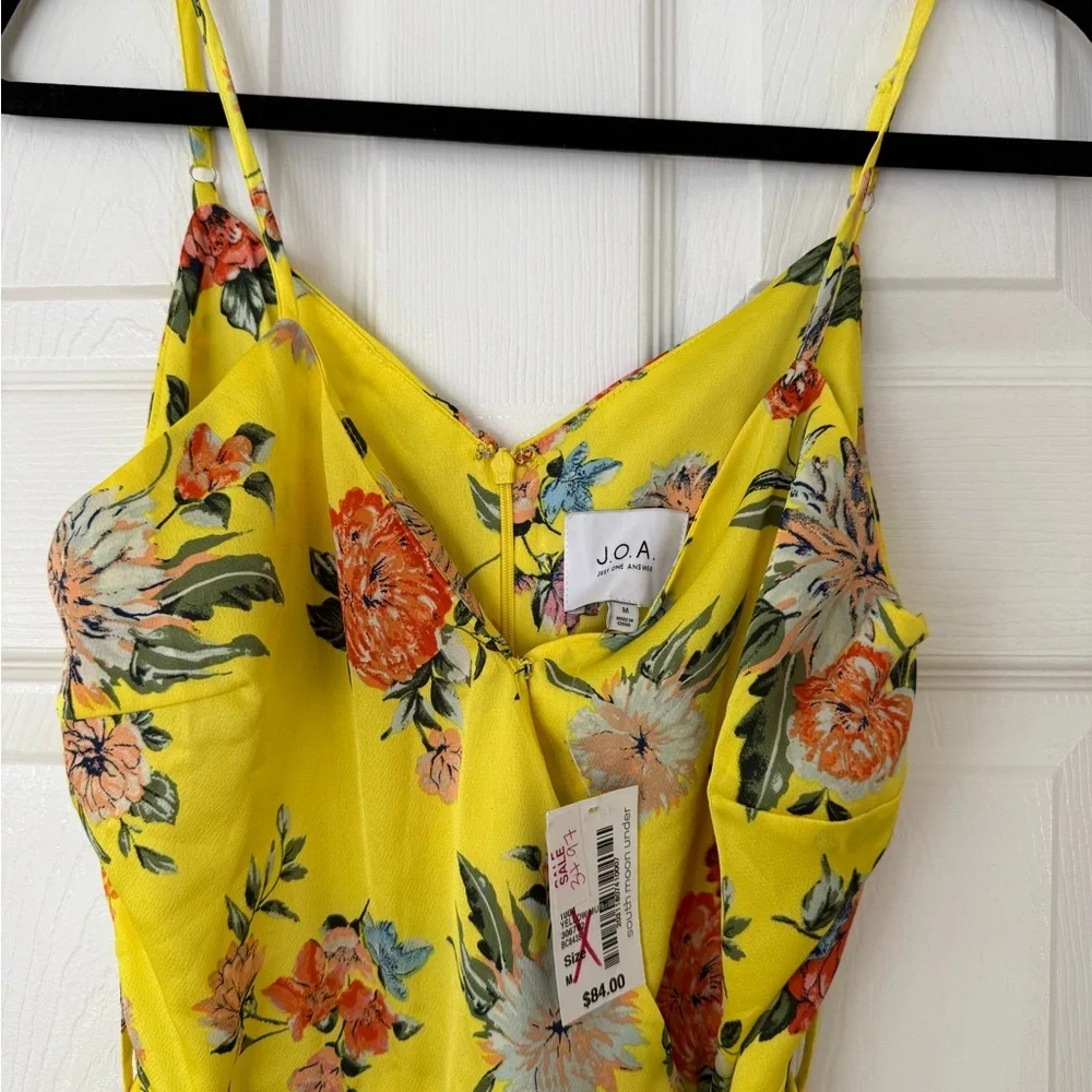Yellow Floral Women's Summer Dress - Picture 2 of 4